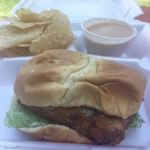 ";chickin"; piccata and spicy cashew cheese dip ❤ at Don't Have a Cow in Clarksville