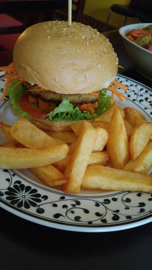 falafel burger at Chookie's Hideaway in Ninh Binh