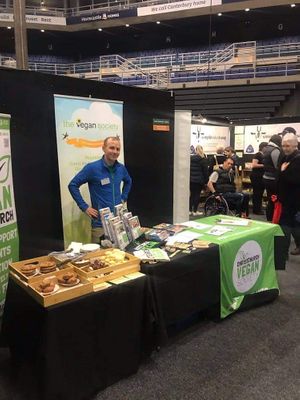 Christchurch Vegan Society stall at 2020 Go Green Expo at Christchurch Vegan Society/Te Rōpū Whēkana o Ōtautahi in Christchurch
