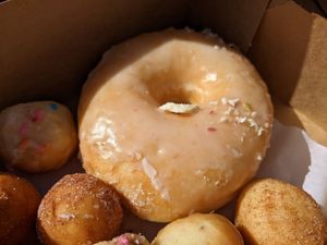 Apple doughnuts at The Big O Doughnuts in Salt Lake City
