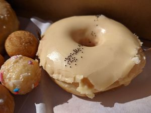 Passion fruit doughnuts at The Big O Doughnuts in Salt Lake City