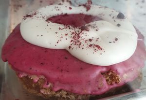 rasp cheesecake at The Big O Doughnuts in Salt Lake City