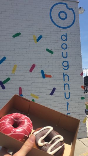 Strawberry and chocolate  at The Big O Doughnuts in Salt Lake City