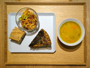 Quiche lunch set with soup at CITRON in Tokyo