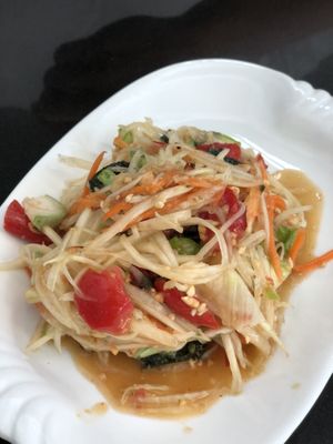Som tam  at Guan Yim in Lampang