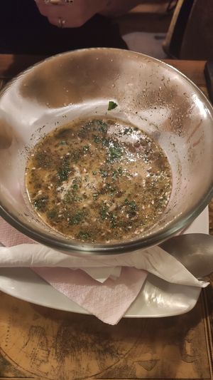 Chickpeas soup with coconut milk at Karuzo in Sarajevo