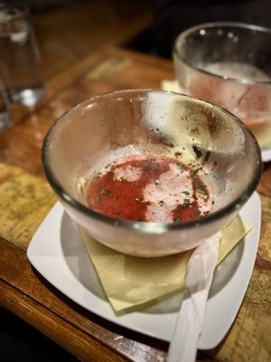 Vegan borsch  at Karuzo in Sarajevo