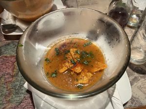 Tomato-ginger soup  at Karuzo in Sarajevo