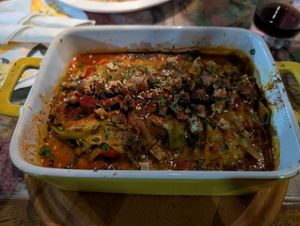 Baked seitan at Karuzo in Sarajevo