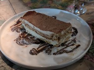 Vegan tiramisu! at Karuzo in Sarajevo