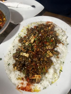 Vegan kung pao  at Karuzo in Sarajevo
