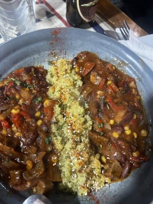 Vegan chilly seitan  at Karuzo in Sarajevo