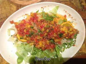 John Dory Fish Fillet with Spicy Mango Salsa at Karuzo in Sarajevo