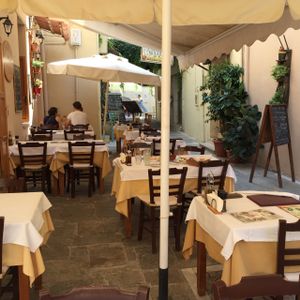 Outside at Kapilio in Crete