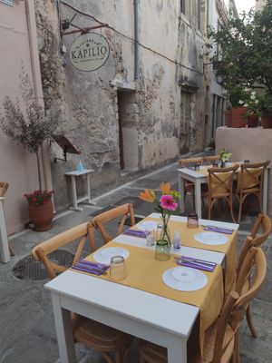 Outside at Kapilio in Crete