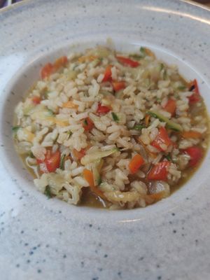 Vegan risotto at Kapilio in Crete