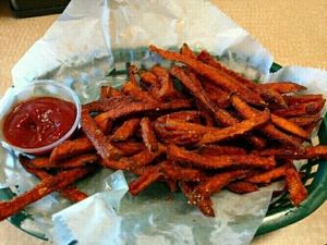 Sweet potato fries at Viva La Vegan in Atlanta