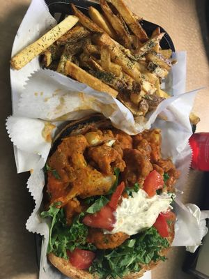 Viva la Vegan Buffalo Cauliflower Sandwich  at Viva La Vegan in Atlanta