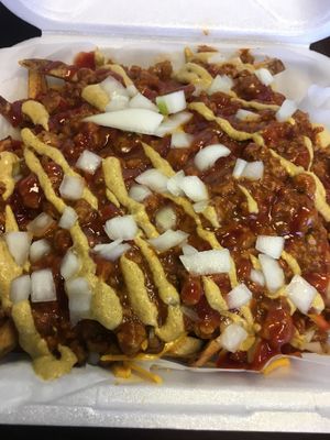 Chili cheese fries at Viva La Vegan in Atlanta