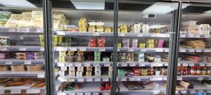 Vegan cheeses, yoghurt, dips etc. at The Happy Apple in Totnes