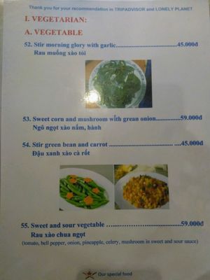 menu5 at Goc Ha Thanh in Da Lat