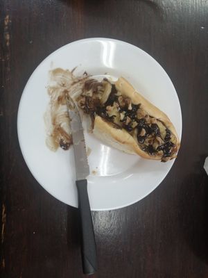 Dessert pide (didn't pause to take a photo beforehand) at Pide House in Montevideo