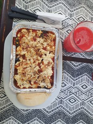 vegan nioqui at Pide House in Montevideo