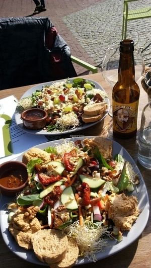 Hummus salad at Broodje Bewust in Leeuwarden