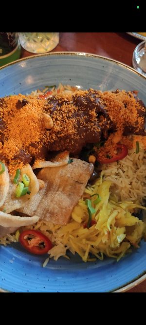 Vegan saté at Eetcafe Spinoza in Leeuwarden