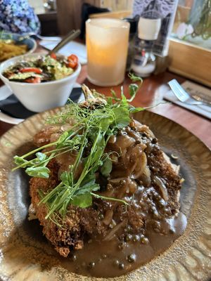 Vegan no-schnitzel  at Eetcafe Spinoza in Leeuwarden