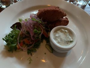 Beet appetizer at Eetcafe Spinoza in Leeuwarden