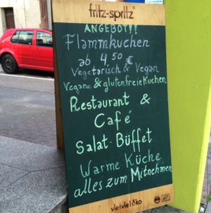 sign at Salute Vegetarische & Vegane Küche in Mainz