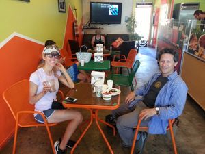 vegan bikers at The Mad Carrot in Playa Del Rey