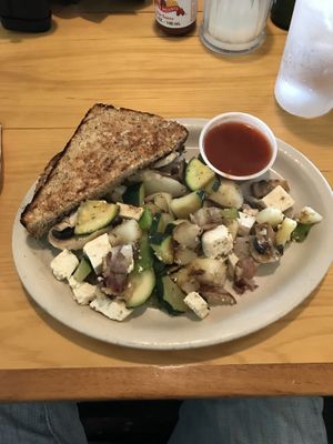 Veggie Scramble w/tofu (no eggs, no cheese)  at The Good Harvest Cafe in Crescent City
