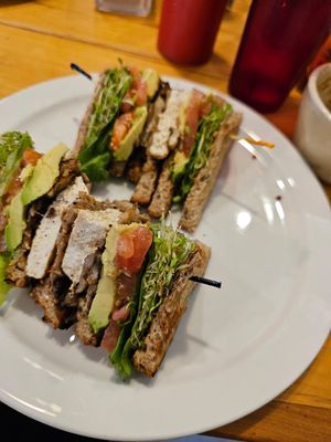 Vegetarian Club (Made Vegan) at The Good Harvest Cafe in Crescent City