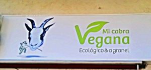 logo at Mi Cabra Vegana in Madrid