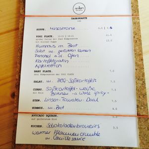 menu of the day at So Ham in Munich