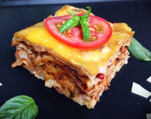 vegan lasagne from our menu at RepaRetek in Budapest
