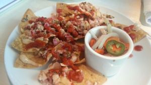 artichoke nachos at eLOVate Vegan Kitchen in Santa Monica