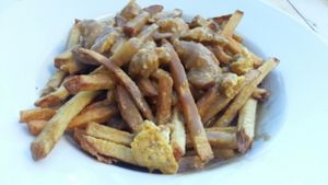 poutine at eLOVate Vegan Kitchen in Santa Monica