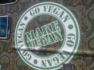 Logo at Make Vegan - Truck in Santa Monica