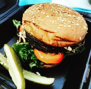 make Burger at Make Vegan - Truck in Santa Monica