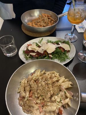 Penne alla vodka, salmon pasta at NovaPizza Vegan Kitchen in Edinburgh