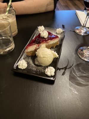 Peanut butter and jam cheesecake  at NovaPizza Vegan Kitchen in Edinburgh