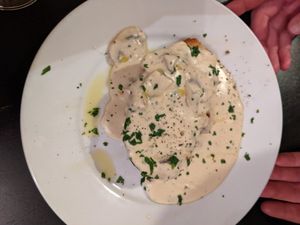 Bruschetta with 4 cheeses and mushrooms at NovaPizza Vegan Kitchen in Edinburgh