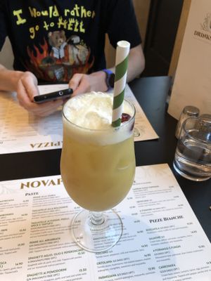 best pina colada of my life   at NovaPizza Vegan Kitchen in Edinburgh