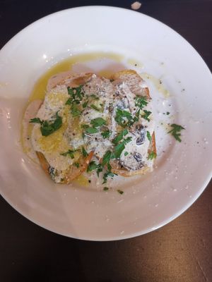 Cheese bruschetta at NovaPizza Vegan Kitchen in Edinburgh