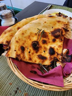 Rosemary focaccia at NovaPizza Vegan Kitchen in Edinburgh