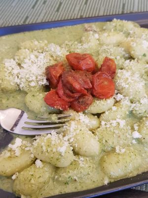 The gnocchi at NovaPizza Vegan Kitchen in Edinburgh