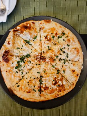 Garlic foccaccia at NovaPizza Vegan Kitchen in Edinburgh